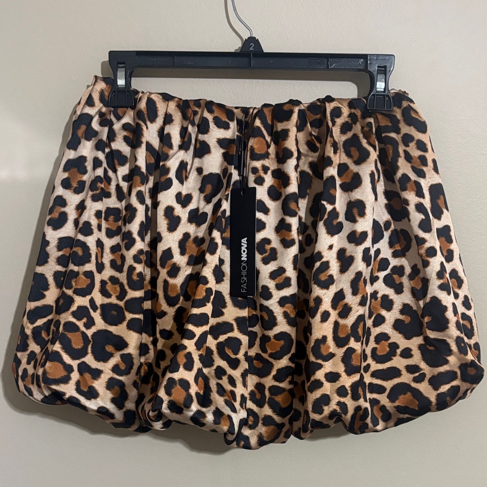 Fashion Nova Animal Print Bubble Skirt